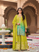 Lime Green Ombre Suit Set
